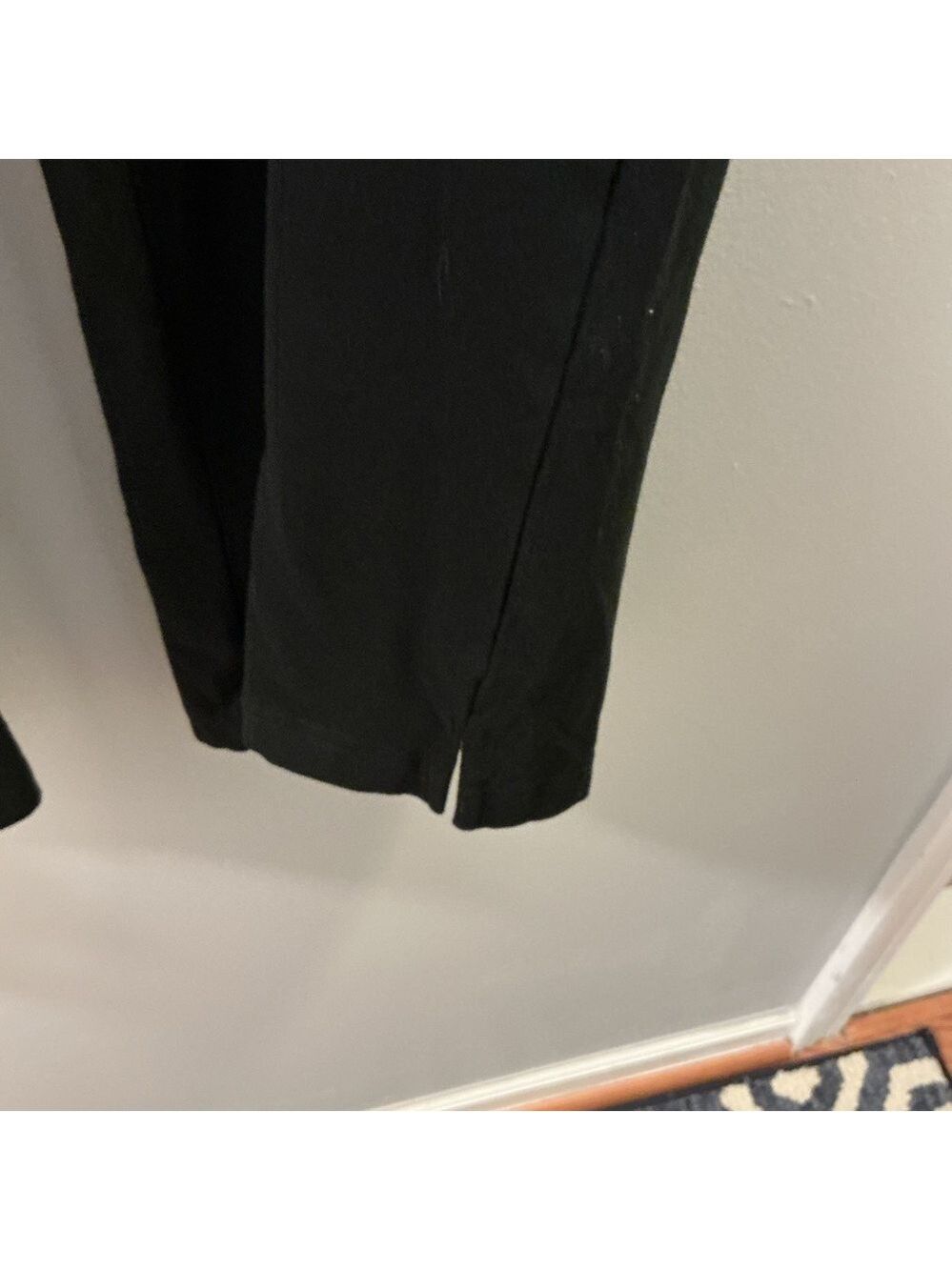 Woman Within Plus Size 3X Tall Black Stretch Cotton Bootcut Leggings Pull-On - Picture 4 of 10